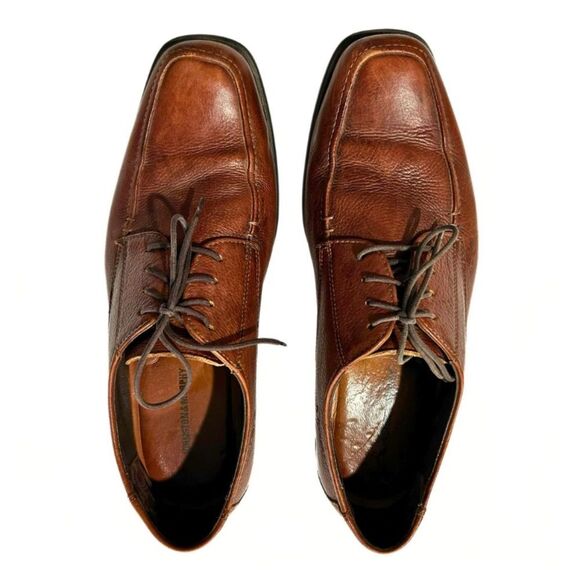 Johnston & Murphy Oxford Sheepskin Brown Leather Loafers Dress Shoes Mens 11 - Picture 8 of 10